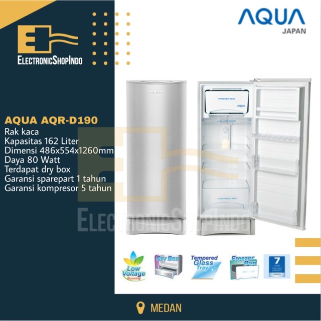 KULKAS AQUA 1 PINTU AQR-D190 KULKAS 1 PINTU AQUA