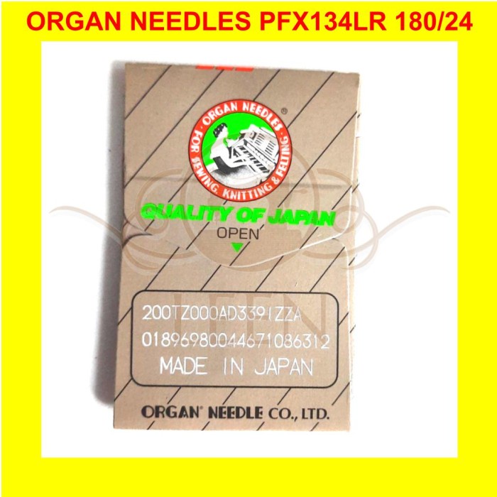 Jarum ORGAN PFx134LR 24 / DPx134LR Needles Jahit Kulit ORI Japan LEEN
