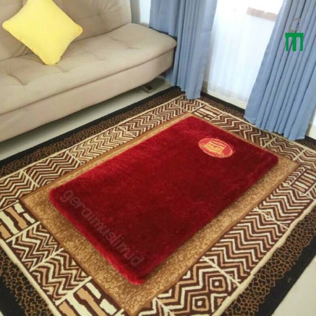 Sajadah Super Tebal Busa 4cm Sejadah Bulu Rasfur Empuk Lembut Tebel Alas Sholat-2