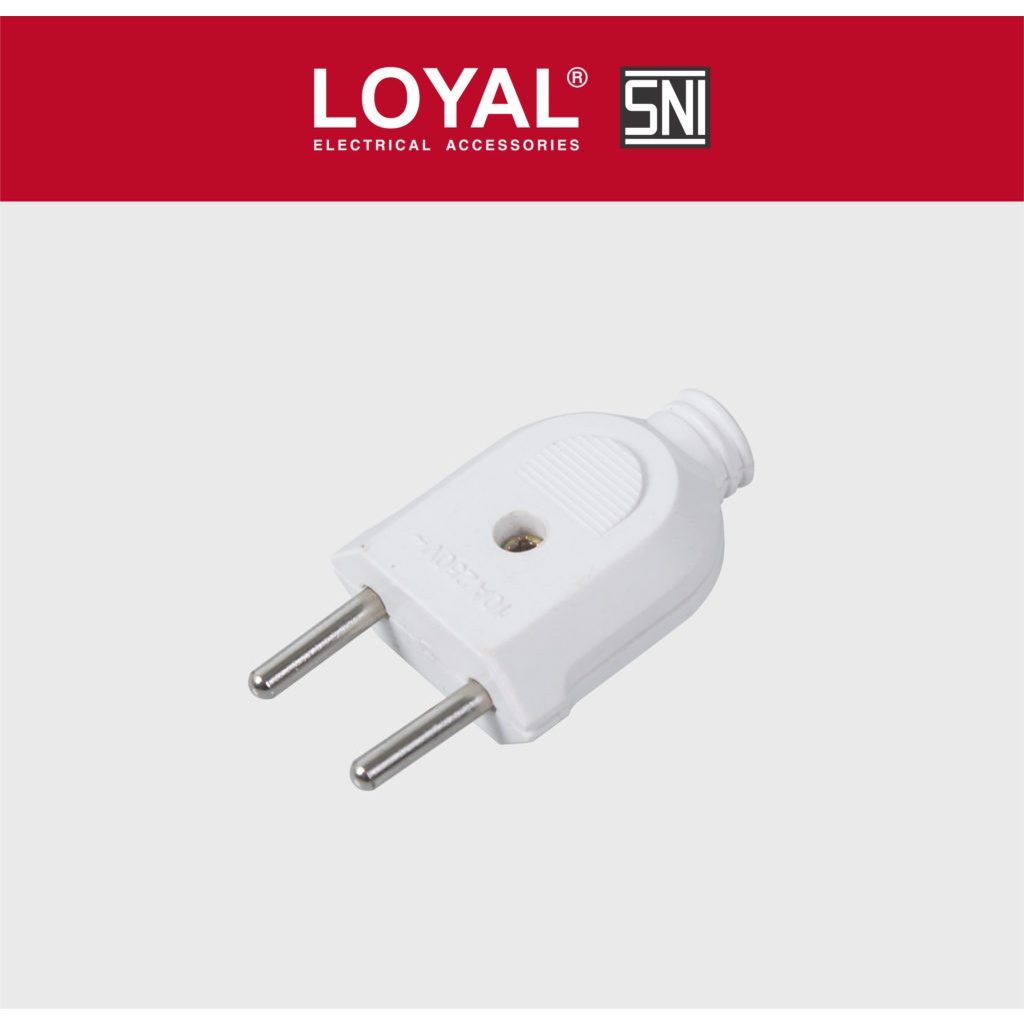 LOYAL Steker Gepeng / Kepala Cok Listrik LY-930 LY930 PIN KUNINGAN SNI