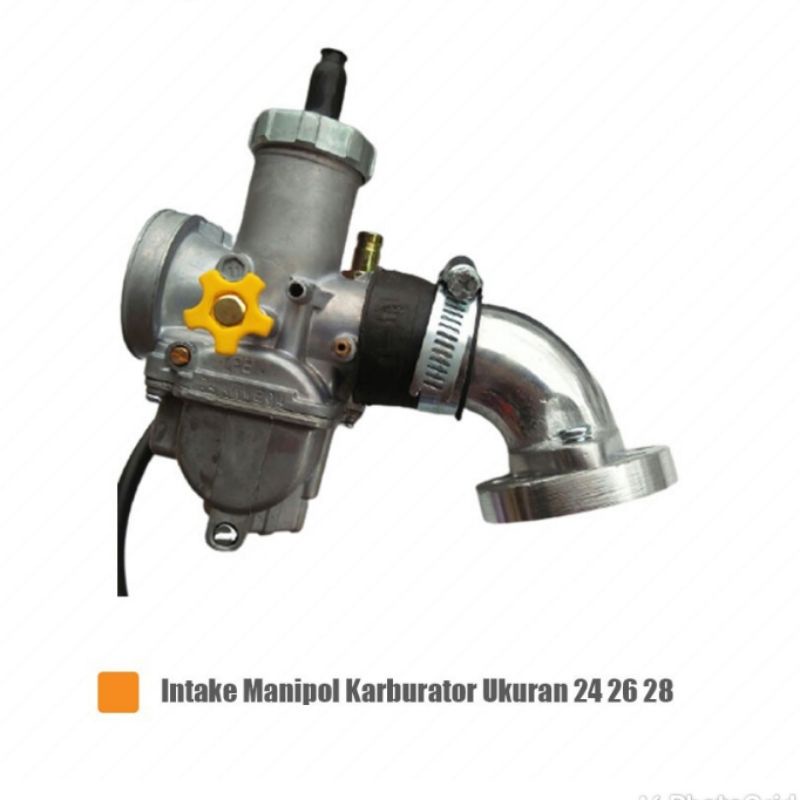 Manipul Intex Manipol PE 24 26 28 Intake Manifold Karburator Putar Leher Angsa Untuk Motor Bebek Matic RX King Universal