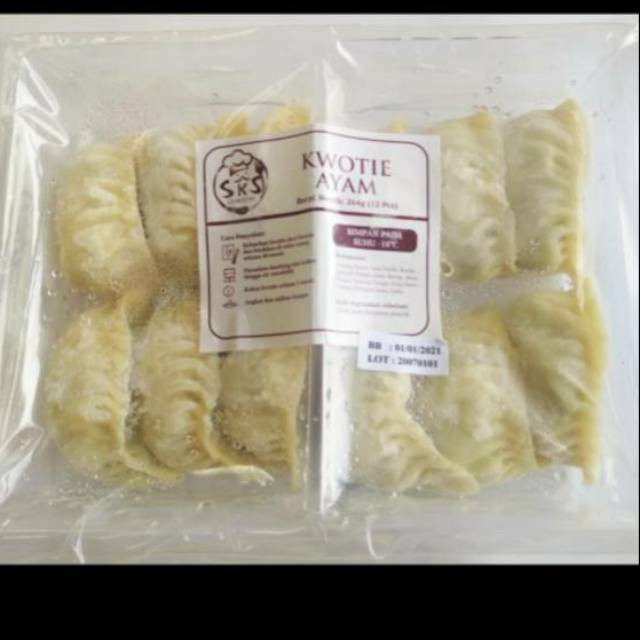 

Dimsum Halal Kuotie Ayam / Kwotie Ayam Frozen SKS Dimsum / Duck King Group