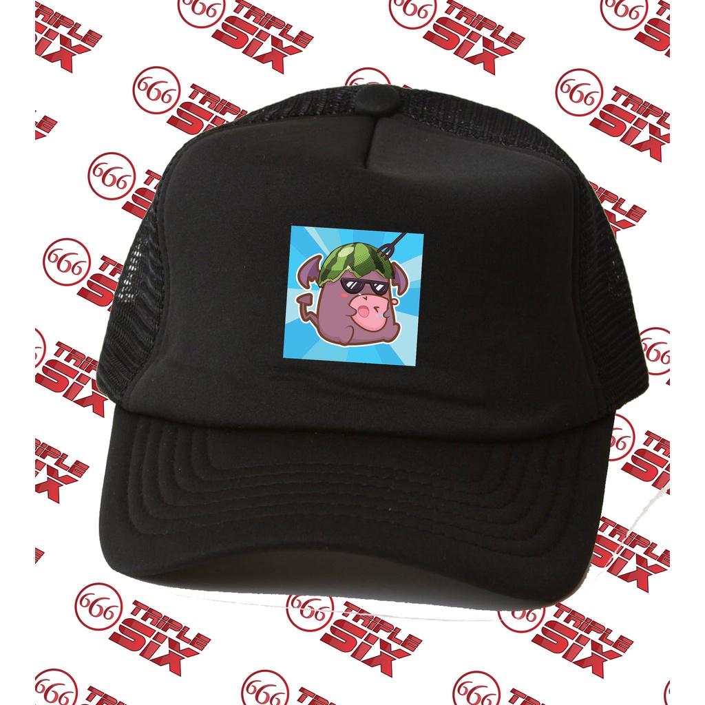Topi Trucker Gaming Ragnarok X Deviruchi poring Watermelon