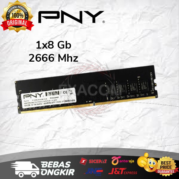Ram PNY 8Gb 2666 Mhz DDR4 Longdimm / Ram Memory 8 Gb