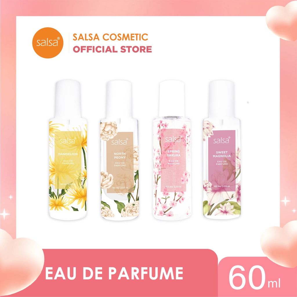 SALSA Eau De Parfume EDP North Peony Dandelion Spring Sakura Sweet Magnolia 60ml Parfum BPOM (KIMIKO)