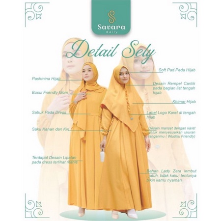 Gamis set Khimar Syar'i Terbaru Sely By Savara