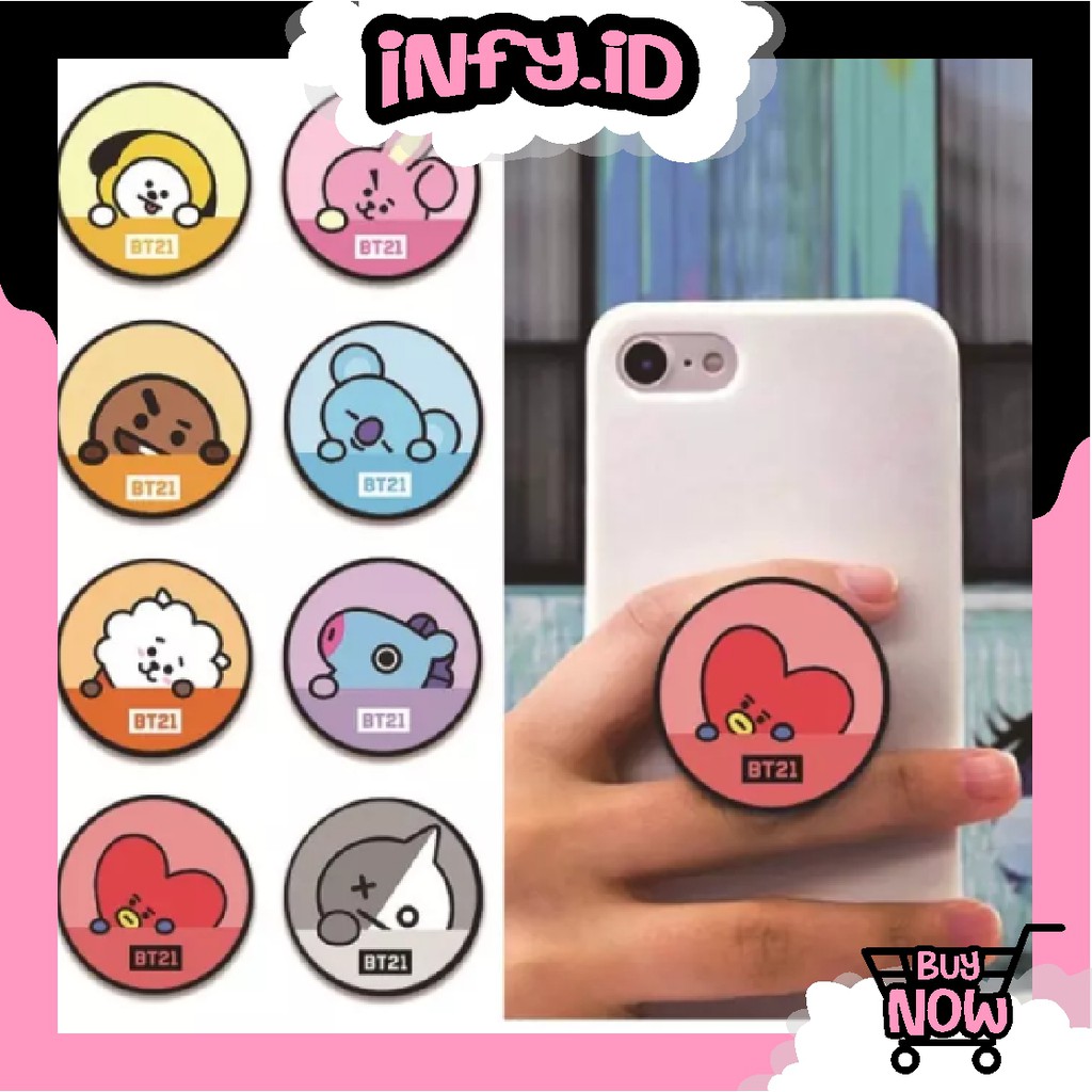 INFY - PopSocket HP Akrilik / Phone Holder /Stand HP/ Phone Grip / Aksesoris HP/ KPOP R186