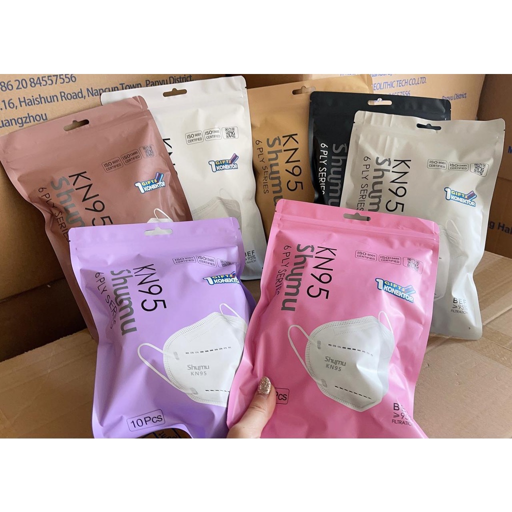 MASKER KN95 6 PLY MERK SHUMU ISI 10 PCS