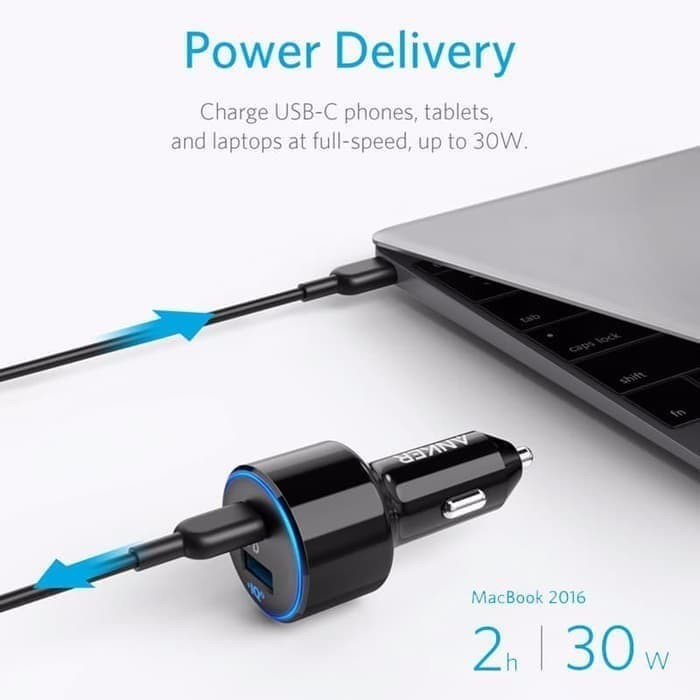 Anker PowerDrive II PD with 1 PD Car Charger Fast Charging [A2229H12]