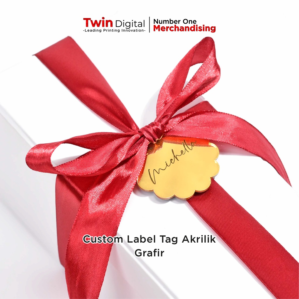 

Twindigital Custom Label Tag Akrilik Mirror Flower Grafir Gantungan Hadiah - Label Tag Acrylic Mirror LTG.7