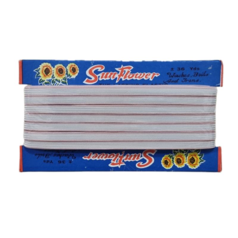 Karet Elastik Kolor Sunflower 7mm @36 yard Karet Papan Elastis 7 mm