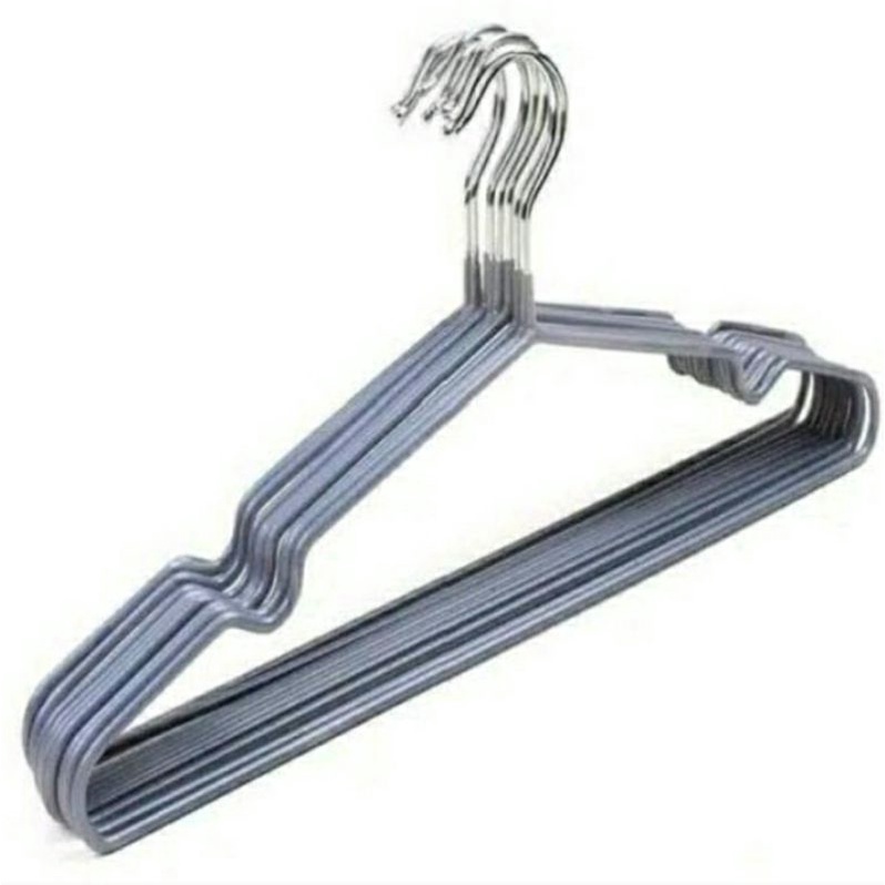 HANGER BAJU STAINLESS STEEL/GANTUNGAN BAJU ANTI KARAT ISI 1PAK 10 PCS