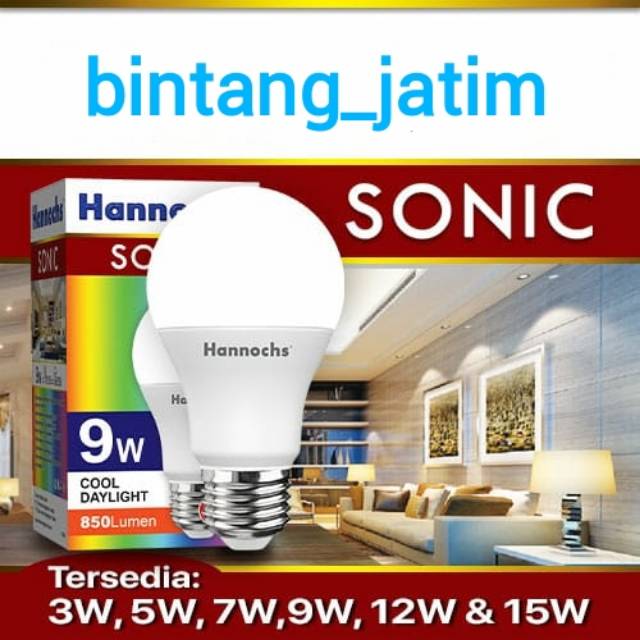 lampu led murah 9w/ bohlam led murah bagus/ hannochs