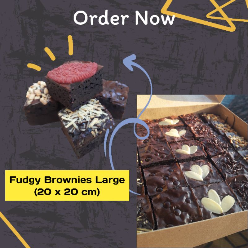 

FUDGY BROWNIES LARGE (20x20 cm)