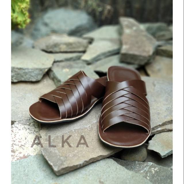 Sandal Kulit Pria Laki Laki Cowok Garutan Sandal Full Sandal Kulit Pria Laki Laki Cowok Garutan Sandal Full