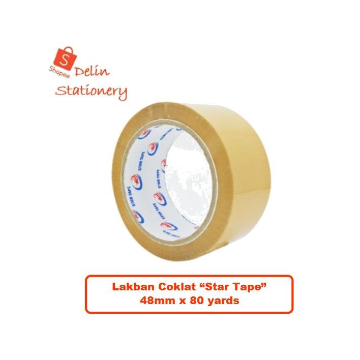 

Lakban Coklat Star Tape 48mm x 80 yards / 2 inch murah / 2" tebal / 2 inc