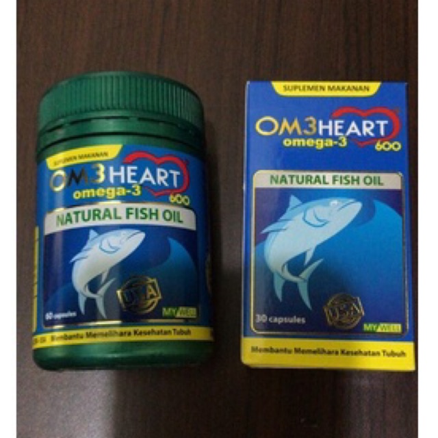 Minyak Omeheart Om3heart Omega 3 Fish Oil Halal - Isi 30/60 Tablet