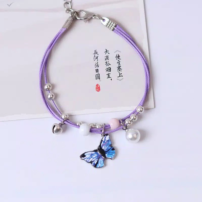 1PCS GELANG WANITA RETRO BUTTERFLY BRACELETS FASHION JEWELRY FOR WOMEN | BUTTER- FLY / PURPLE