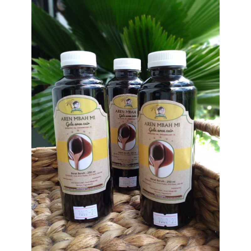 

Aren Mbah Mi Gula Aren Cair 250ml ( berat isi +- 350gr )