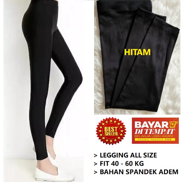 legging polos super jumbo wanita dewasa spandex premium bb 40 - 120kg XXXL / 4XL