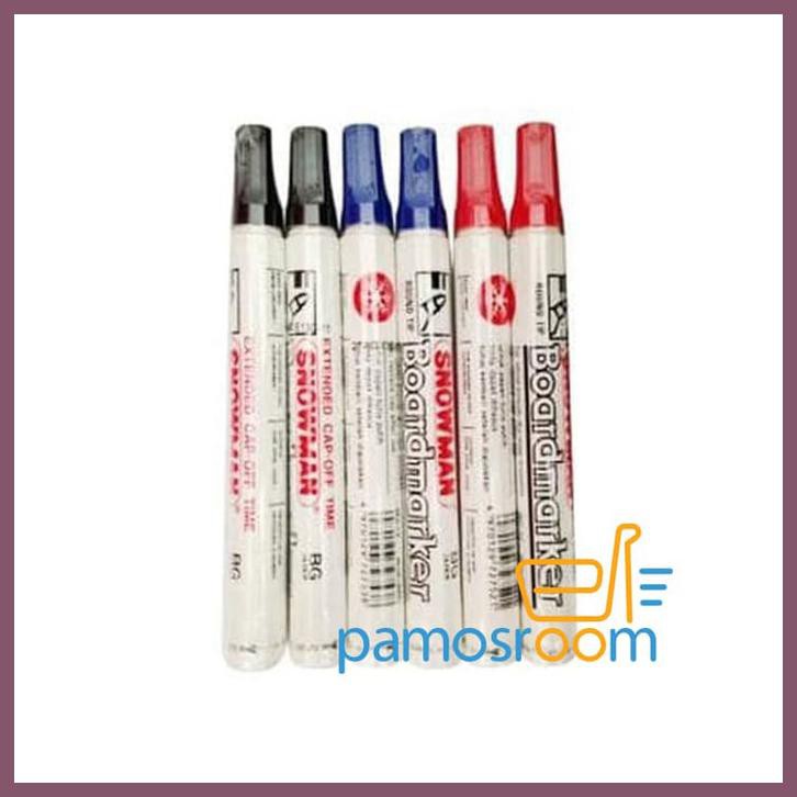 

SPIDOL SNOWMAN PERMANEN BIRU HITAM MERAH UKURAN BESAR - MERAH