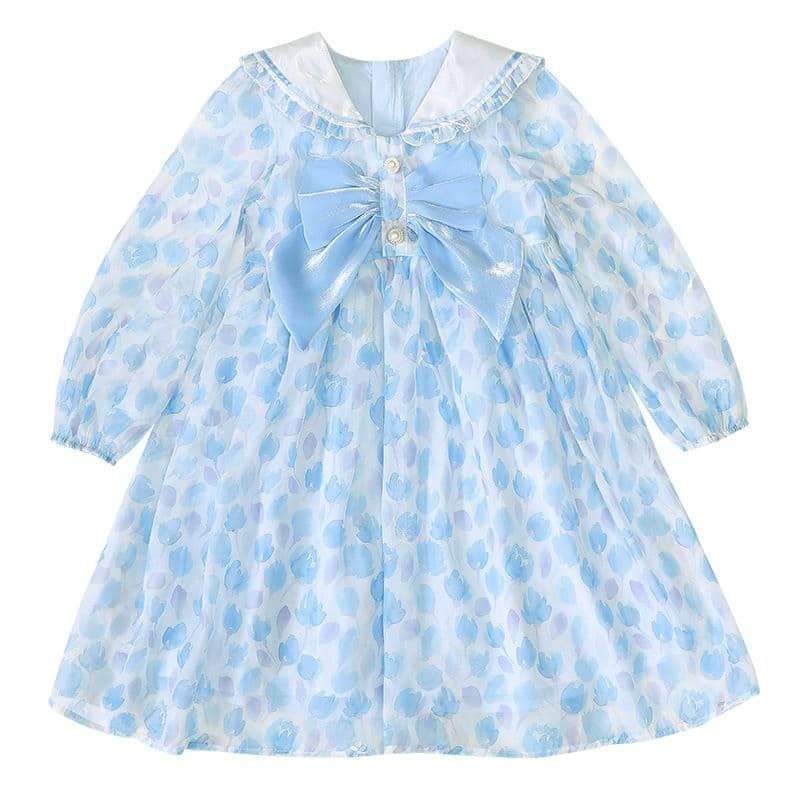 Dress Anak Perempuan Ribbon Full Flower