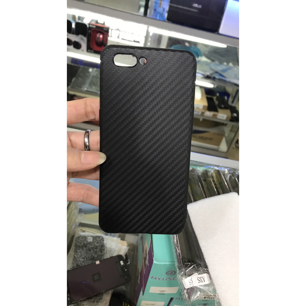 Slim case carbon anti panas black for oppo a3s