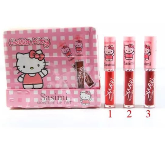 Termurah !! Liptint Sasimi HELLO KITTY Original / Lip Gloss Sasimi HELLO KITTY / Lipstik Lipcream Lip Tint Liptin HELLO KITTY / Liptint Korea Pemerah Bibir Pelembab Bibir Pink Alami / Liptint Anak Sekolah Liptint Tahan Lama Anti Air Waterproof ORIGINAL