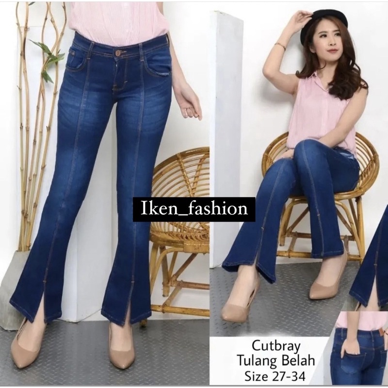 CELANA JEANS WANITA CUTBRAY HIGHWAIST FLORIDA &amp; VICTORIA //  CELANA JEANS WANITA KEKINIAN