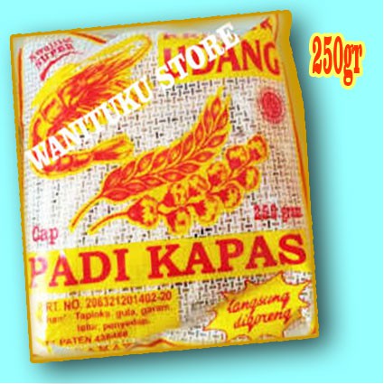 

Krupuk Udang Stick 250gr, cap PadiKapas, ceilan,GurihkrasaUdang