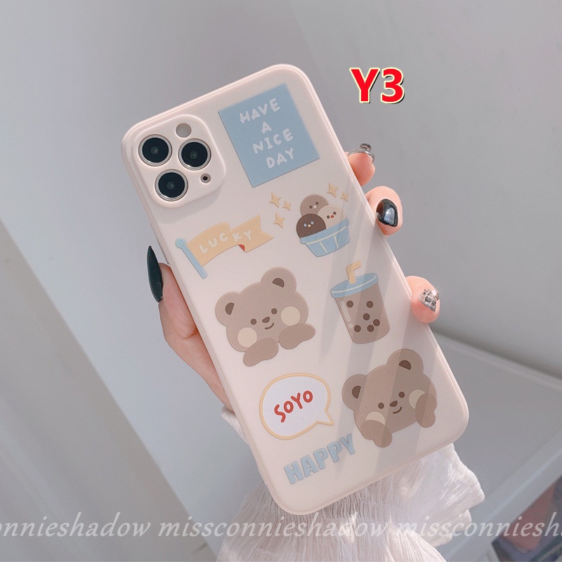 Casing Oppo A17 A17K A57 A78 A77 A58A76 A16 A95 A55 A12 A15 A74 Reno 8T 8 7 6 5F 5 A54 A35 A94 A92 A9 A5 A52 A16K A53 A31 A1K A5s A3s A7 Ins Batu Putih Susu Lucu Tempat Beruang Teh