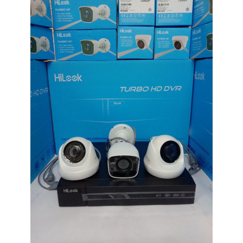 Paket cctv hilook 4 channel 3 cctv hilook 2mp 1080p