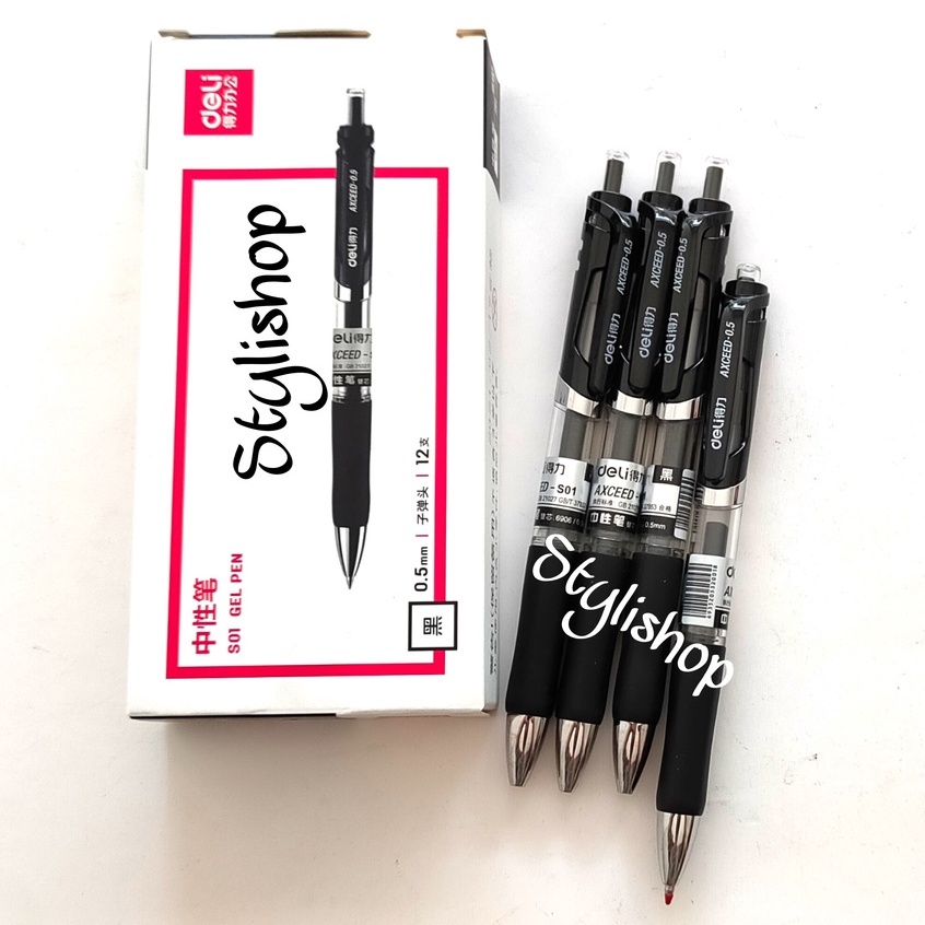 

(Deli-S01) Bulpen Gel 0,5 mm, Gel Pen, Pulpen, Ballpoint, Pena Cetekan