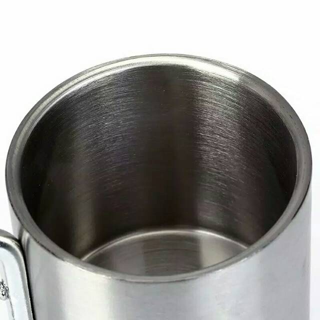 Mug gelas cangkir carabiner camping outdoor travel gunung ngopi stainless