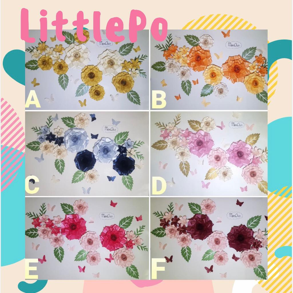 Backdrop Paper Flower Backdrop Lamaran Bunga Kertas Jasmine Properti Foto