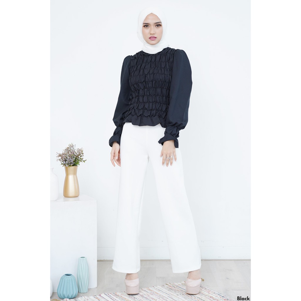 Rebeca Shirred Blouse Atasan Wanita