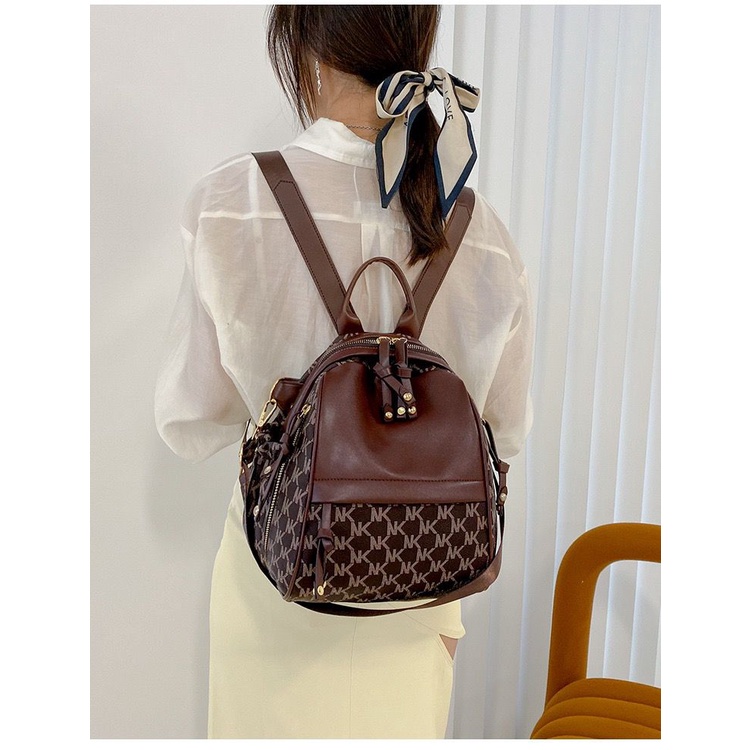 BJ16578 - COFFEE/PINK/WHITE - TAS RANSEL BACKPACK PUNGGUNG WANITA FASHION IMPORT MODIS ELEGAN TERMURAH TERLARIS TERBARU BAGSTORE JAKARTA TAS BATAM EL6578 GT1958 BQ3575 LT2224