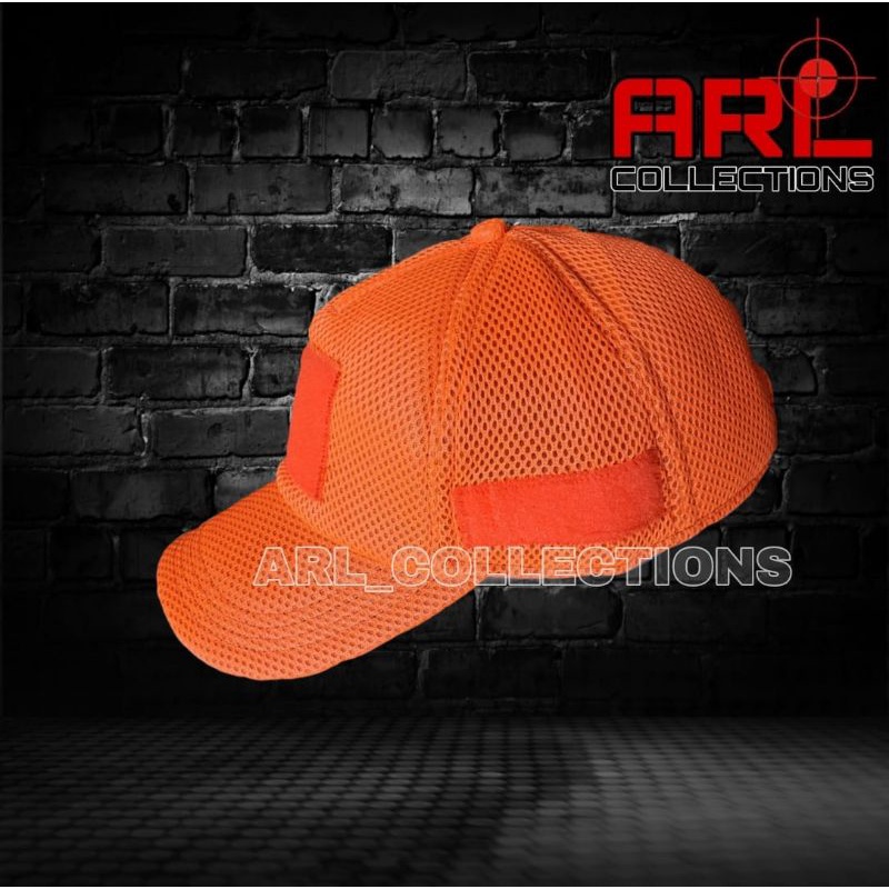 topi jala double mes orange / topi jaring velcro tactical / topi bpbd / timsar/ basarnas