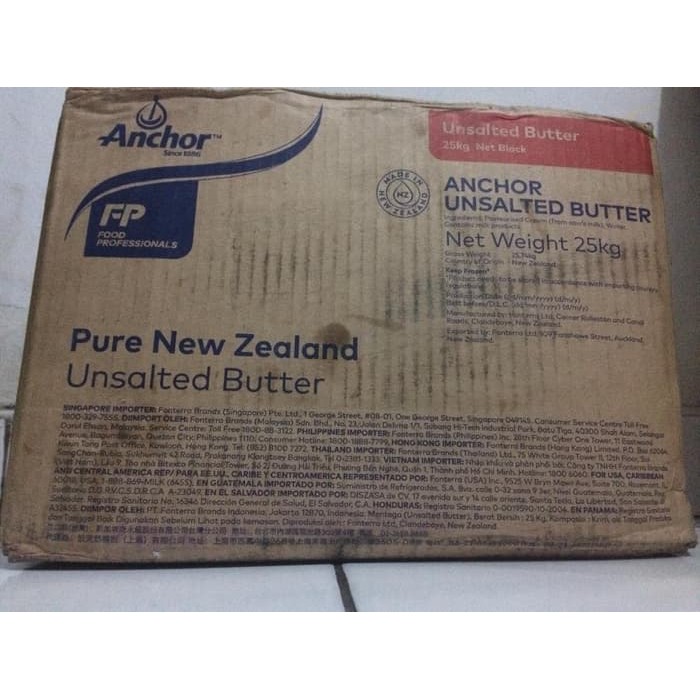

Butter Anchor Unsalted Retail 1 KG / bahan kue/bahan kue ulang tahun/bahan kue tart