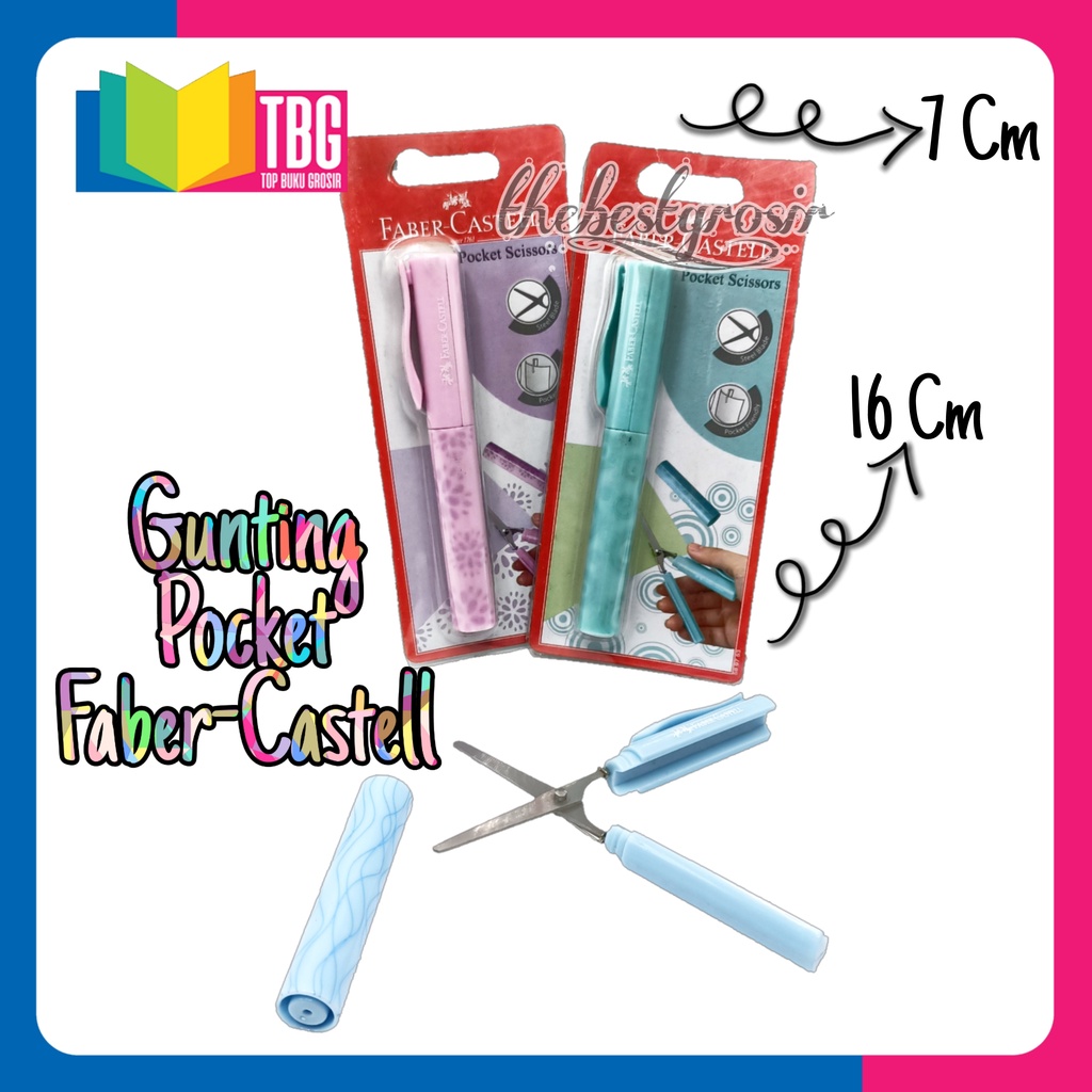 

1 PCS GUNTING POCKET FABER CASTELL/ GUNTING KECIL/ POCKET SCISSORS/ GUNTING SAKU/ GUNTING LIPAT