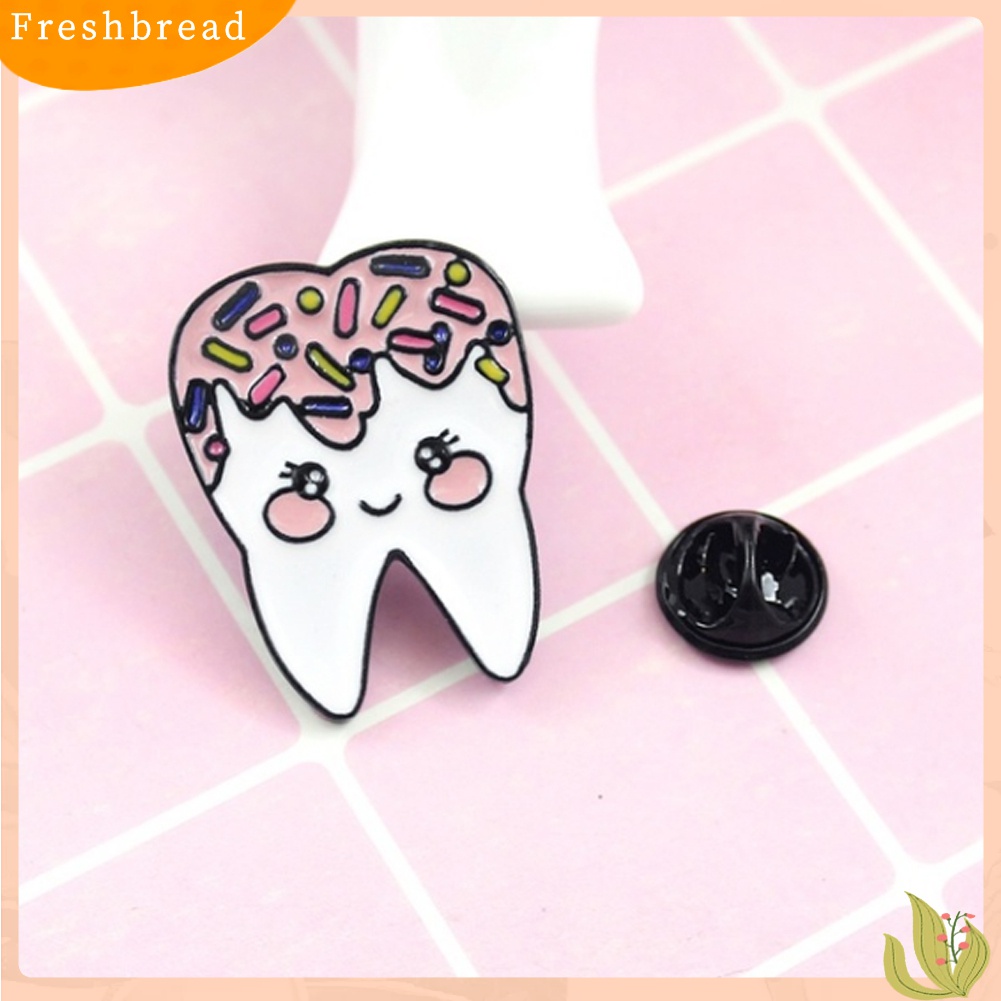 [ TERLARIS]Cartoon Tooth Smiley Enamel Brooch Pin Denim Jacket Coat Backpack Badge Decor