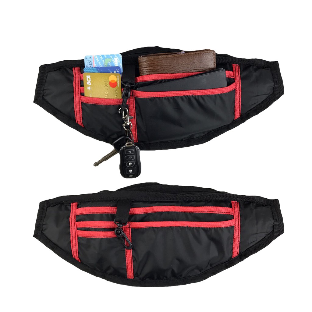 Tas Selempang Waistbag USB Waterproof Pria Wanita
