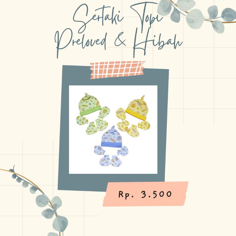 Sarung tangan sertaki bayi preloved hibah