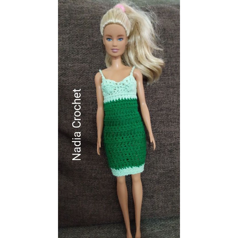 Dress Barbie hijau Tosca Hijau