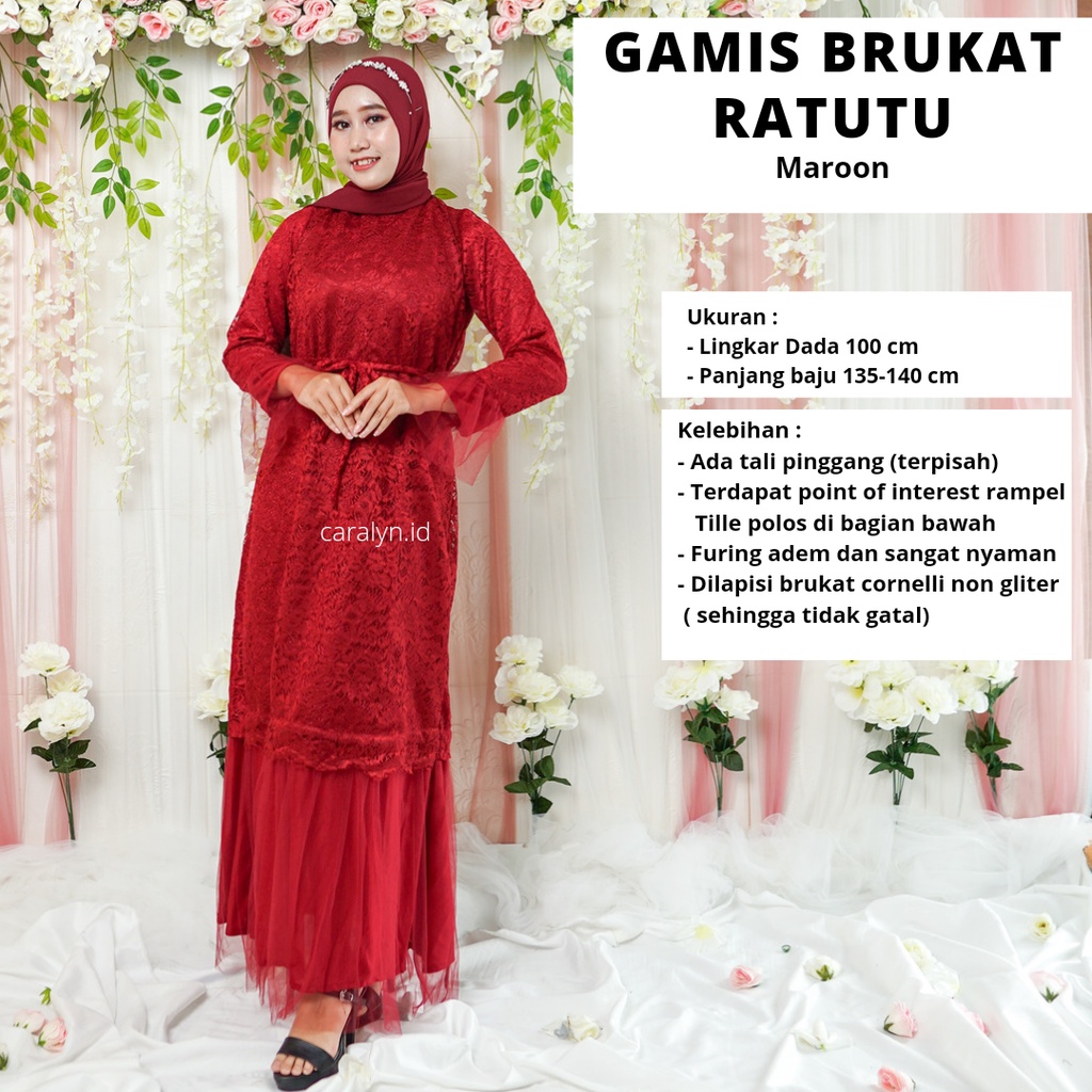 GAMIS BRUKAT MUSLIM TERBARU 2022 KEKINIAN MEWAH RATUTU