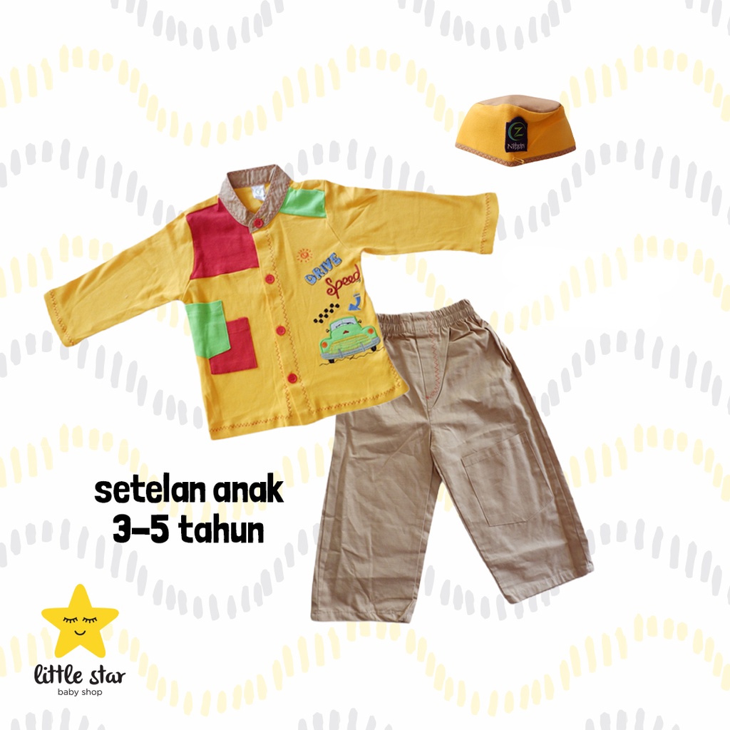 Koko Setelan Lebaran Anak Cowok | Set Baju Idul Fitri Boy