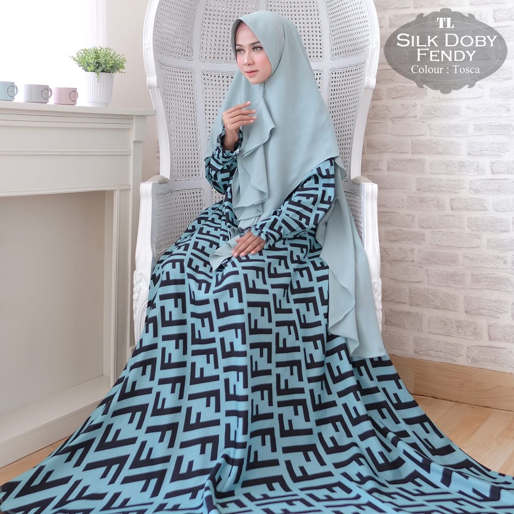 HOPYLOVY - GAMIS SYARI SILK DOBBY FDY