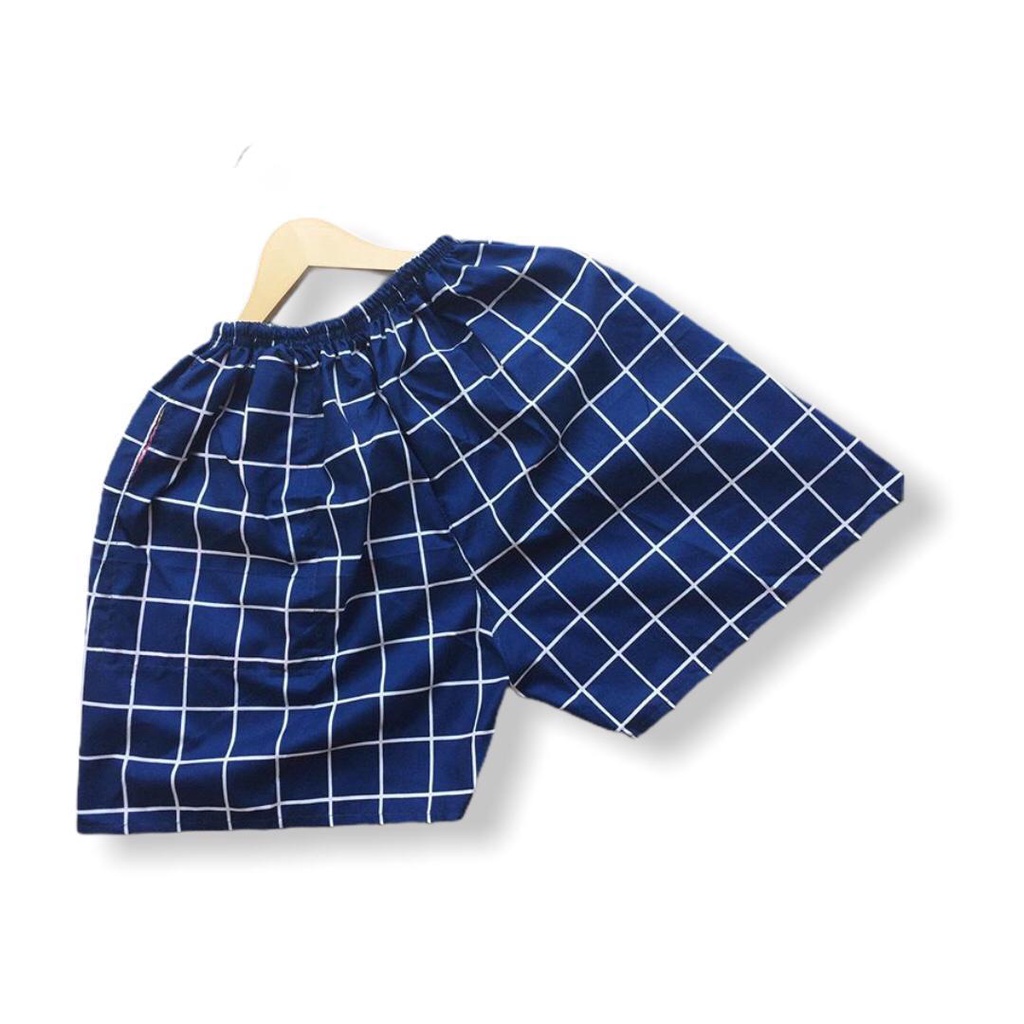 Celana Kolor Motif "Kotak-kotak Blue"