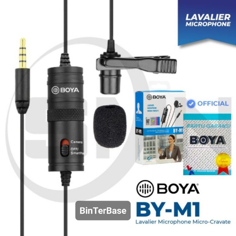 Jual Microphone mic clip on BOYA by M1 Lavalier Original 100 Free