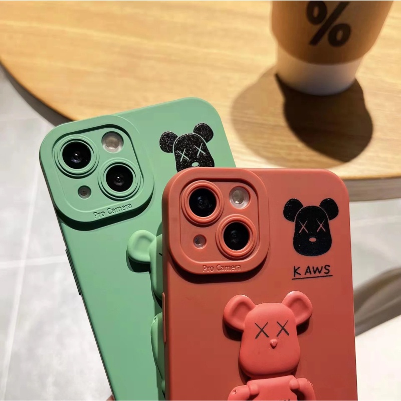 Casing Realme 2 2 Pro C11 2020 C21Y C25Y C31 C35 Narzo 50A 50A Prime Case Kaws Pro Camera With Stand Bracket Doll 3D Cam Protection